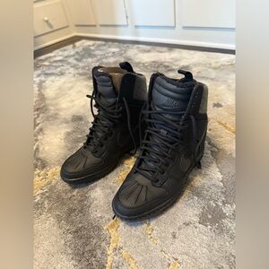 Nike Men's Black Leather High-Tops